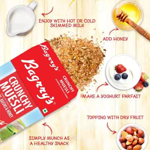 BAGRRYS CRUNCHY MUESLI ALMONDS RAISINS&HONEY 750 gm