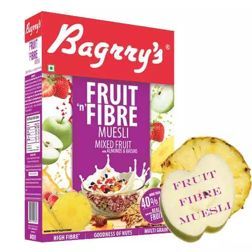 BAGRRYS MUESLI MIXED FRUIT ALMONDS & RAISNS  500 gm