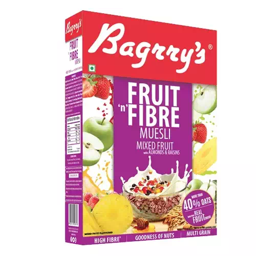 Bagrrys muesli mixed fruit almonds & raisns 