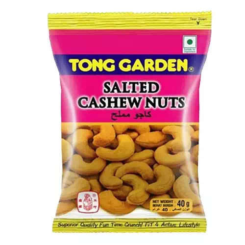 TONG GARDEN SALTED CASHEW NUTS 40gm