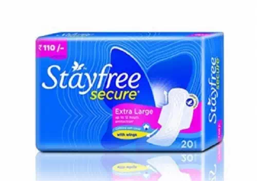 STAYFREE SECURE EXTRA LARGE WINGS 6PAD 20 Nos