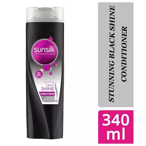 SUNSILK STUNNING BLACK SHINE CONDITIONER 340 ml