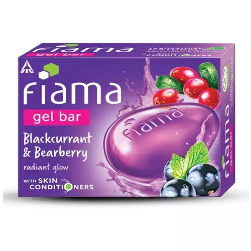 FIAMA GEL BAR BLACKCURRANT & BEARBERRY SOAP 125gm