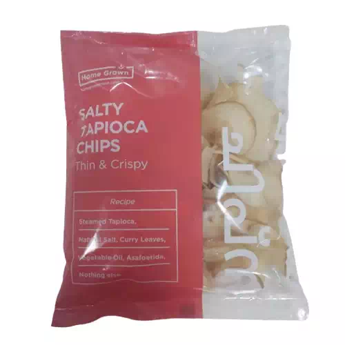 HOME GROWN SALTY TAPIOCA CHIPS 150gm