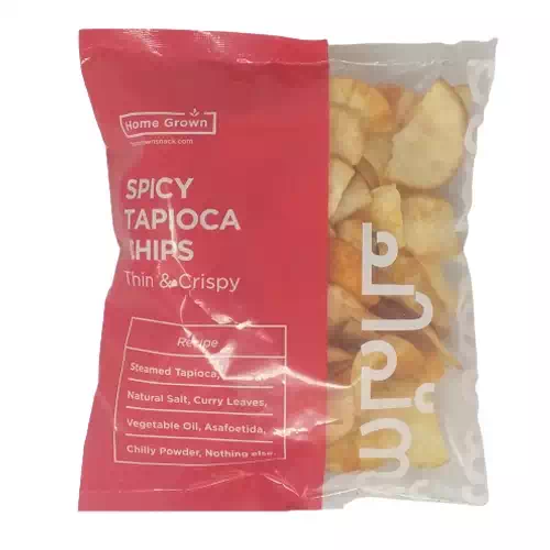HOME GROWN SPICY TAPIOCA CHIPS 150 gm