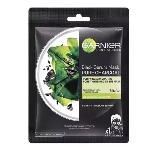 Garnier black serum mask