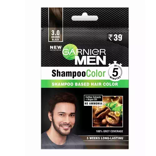 GARNIER MEN SHAMPOO COLOR BROWN BLACK 3.0 1 pcs