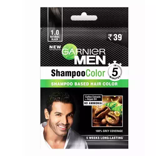 Garnier Men Shampoo Color Natural Black 1.0
