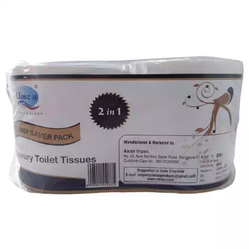 Clenz u luxury toilet tissues roll  350 pulls