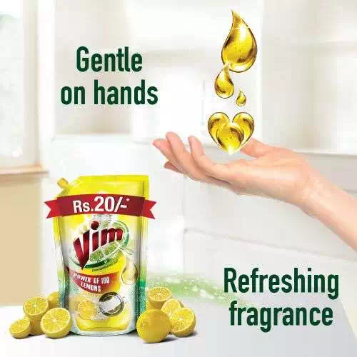 VIM LIQUID LIME GEL YELLOW POUCH 500 ml