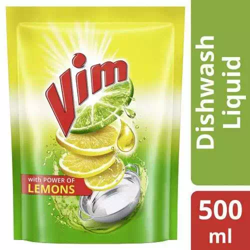 VIM LIQUID LIME GEL YELLOW POUCH 500 ml