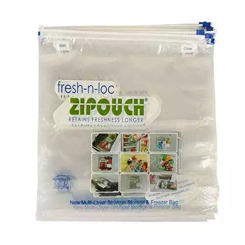 ZIPOUCH FOOD GRADE STORAGE BAGS LARGE 10S 10 Nos