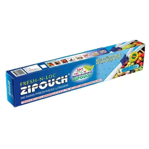 ZIPOUCH FOOD GRADE STORAGE BAGS LARGE 10S 10 Nos