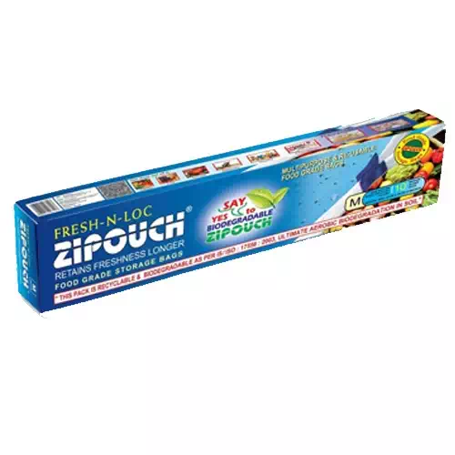 ZIPOUCH FOOD GRADE STORAGE BAGS MEDIUM 10S 10pcs