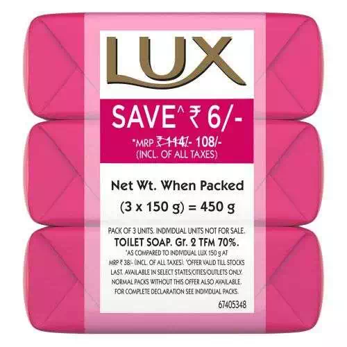 LUX SOFT TOUCH SOAP  SET 150 gm