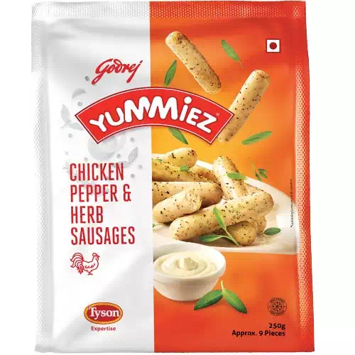 YUMMIEZ CHICKEN PEPPER  HERB SAUSAGES 250GM 250 gm