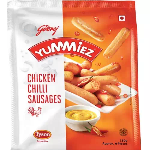 Yummiez chicken chilly sausages 250gm