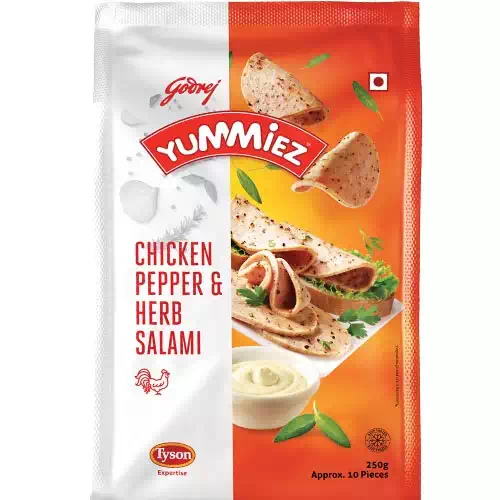 YUMMIEZ CHICKEN PEPPER AND HERB SALAMI 250GM 250 gm