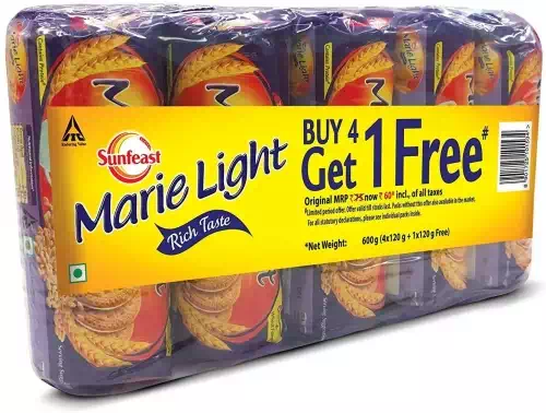 SUNFEAST MARIE LIGHT 5*120G B4G1 120 gm