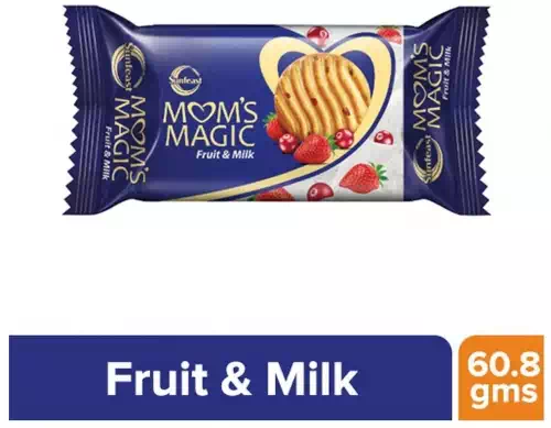 SUNFEAST MOMS MAGIC FRUIT & MILK BISCUITS 60gm