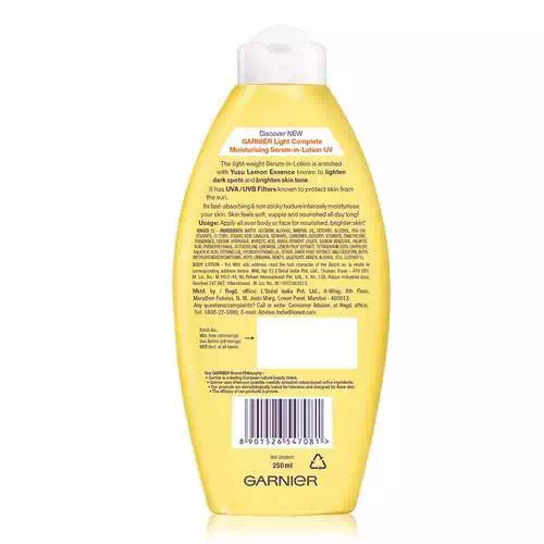 GARNIER LIGHT COMPLETE LOTION 250 ml