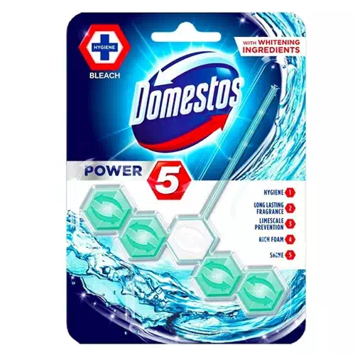 DOMESTOS POWER BLEACH TOILET RIM BLOCK 55 gm