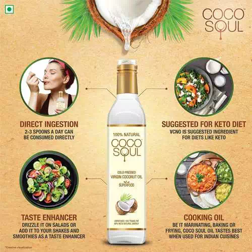 PARACHUTE COCO SOUL COLD PRESSED NATURAL VIRGIN COCONUT OIL  250 ml