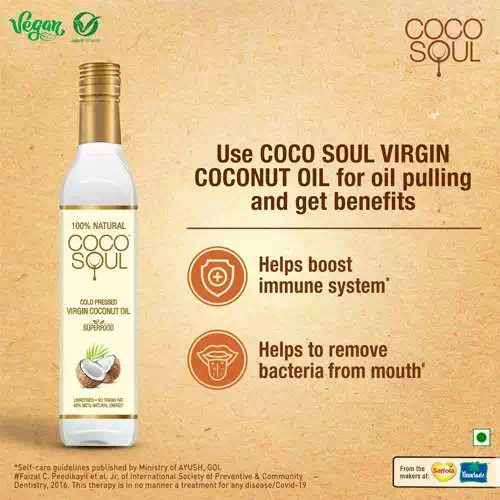 PARACHUTE COCO SOUL COLD PRESSED ORGANIC VIRGIN COCONUT OIL  500 ml