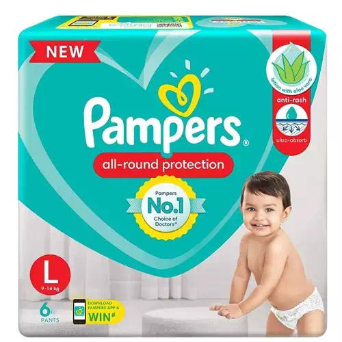 PAMPERS PANTS LARGE 6 Nos