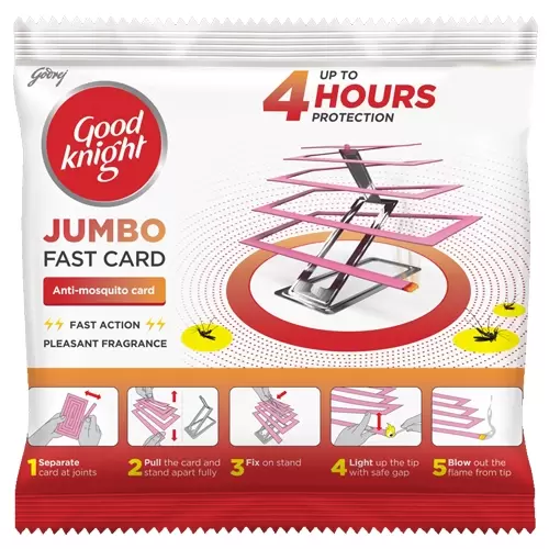 GOOD KNIGHT JUMBO FAST CARD 10N 10 Nos