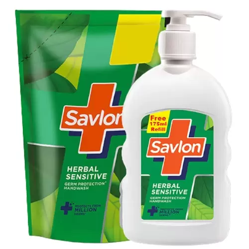 SAVLON HERBAL SENSITIVE HANDWASH 200ML+175ML 200 ml