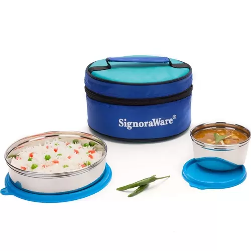 SIGNORAWARE CLASSIC  SMALL STEEL LUNCH BOX 1 Nos