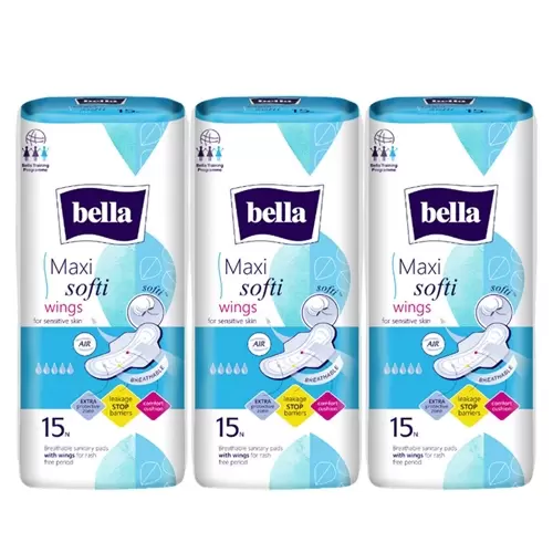 BELLA MAXI SOFTI WINGS 3*15 PADS 15 gm