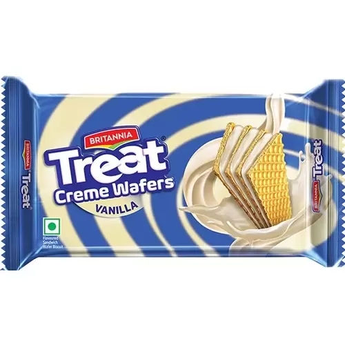 BRITANNIA TREAT CREME WAFERS VANILLA 60G 60 gm