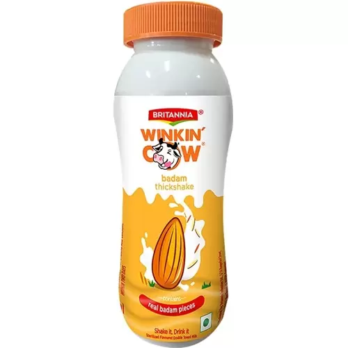 BRITANNIA WINKIN COW BADAM THICKSHAKE 180M 180 ml