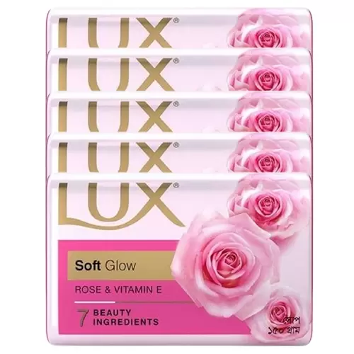LUX SOFT GLOW ROSE & VITAMIN E SOAP 4*150G 150 gm