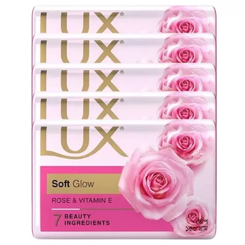 LUX RADIANT GLOW ROSE SOAP 4*150G 150 gm