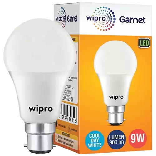 WIPRO GARNET LED BULB 9WATTS 1 Nos