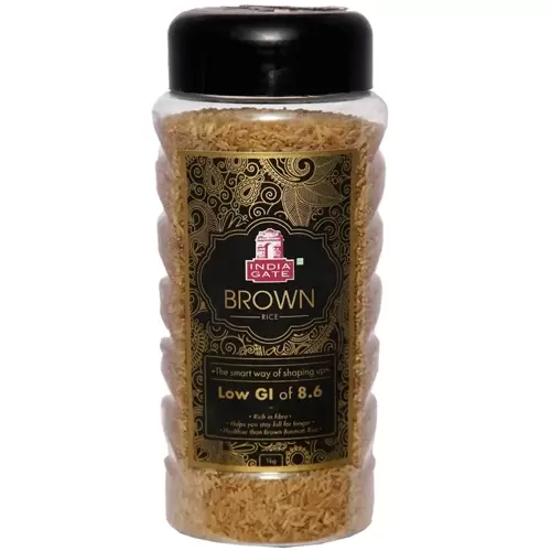 INDIA GATE BROWN BASMATI RICE JAR 1 kg