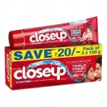 CLOSE UP RED HOT GEL VENUS 1 + 1 TOOTH PASTE 150gm