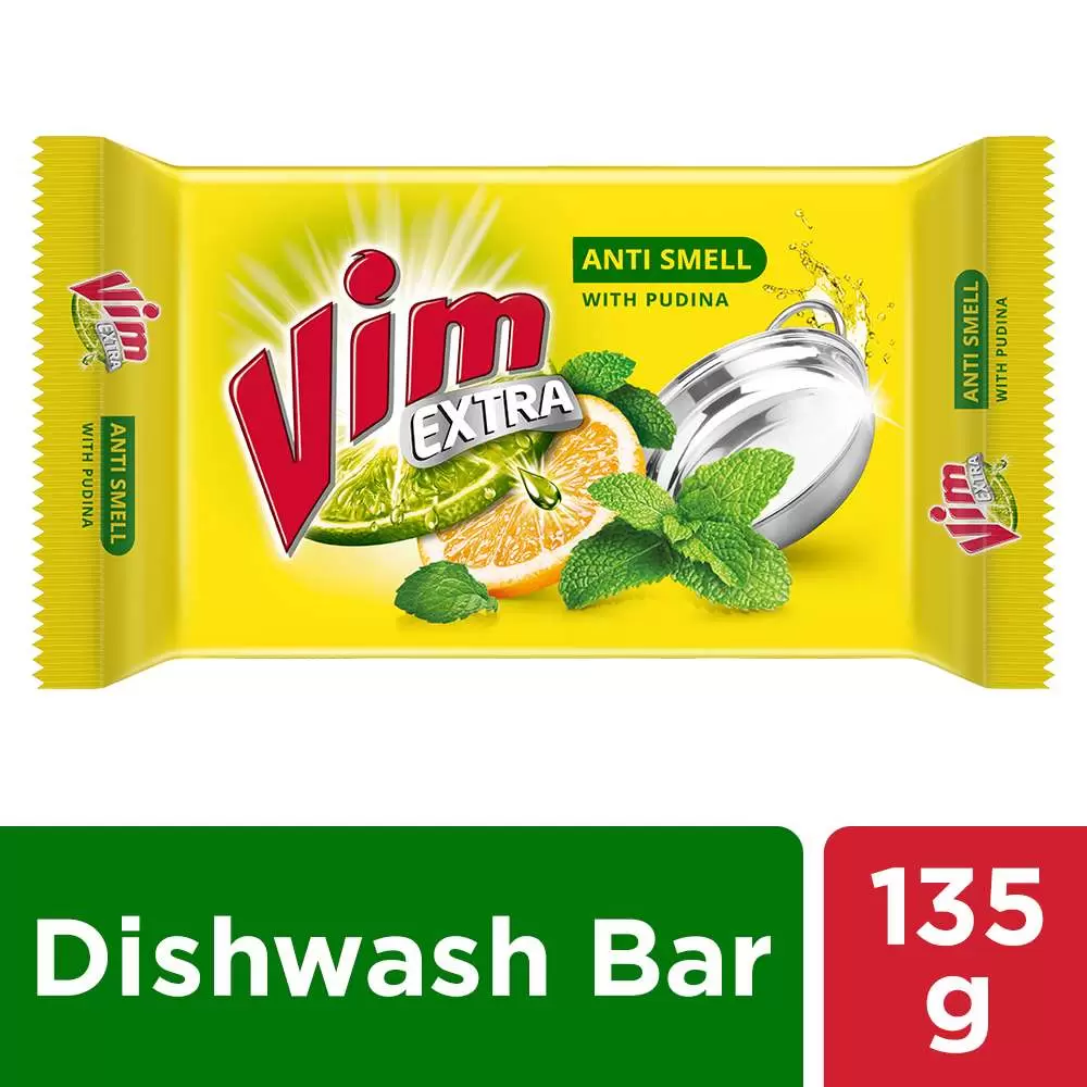 VIM EXTRA ANTI SMELL DISHWASH BAR 125 gm