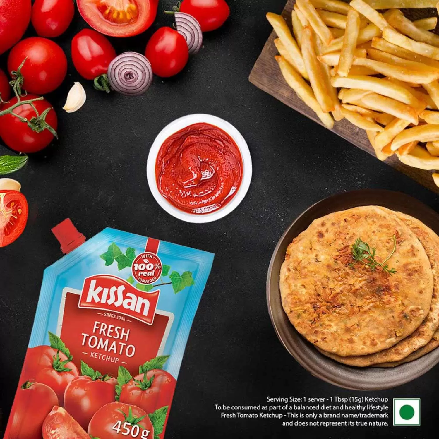 KISSAN FRESH TOMATO KETCHUP POUCH 900 gm