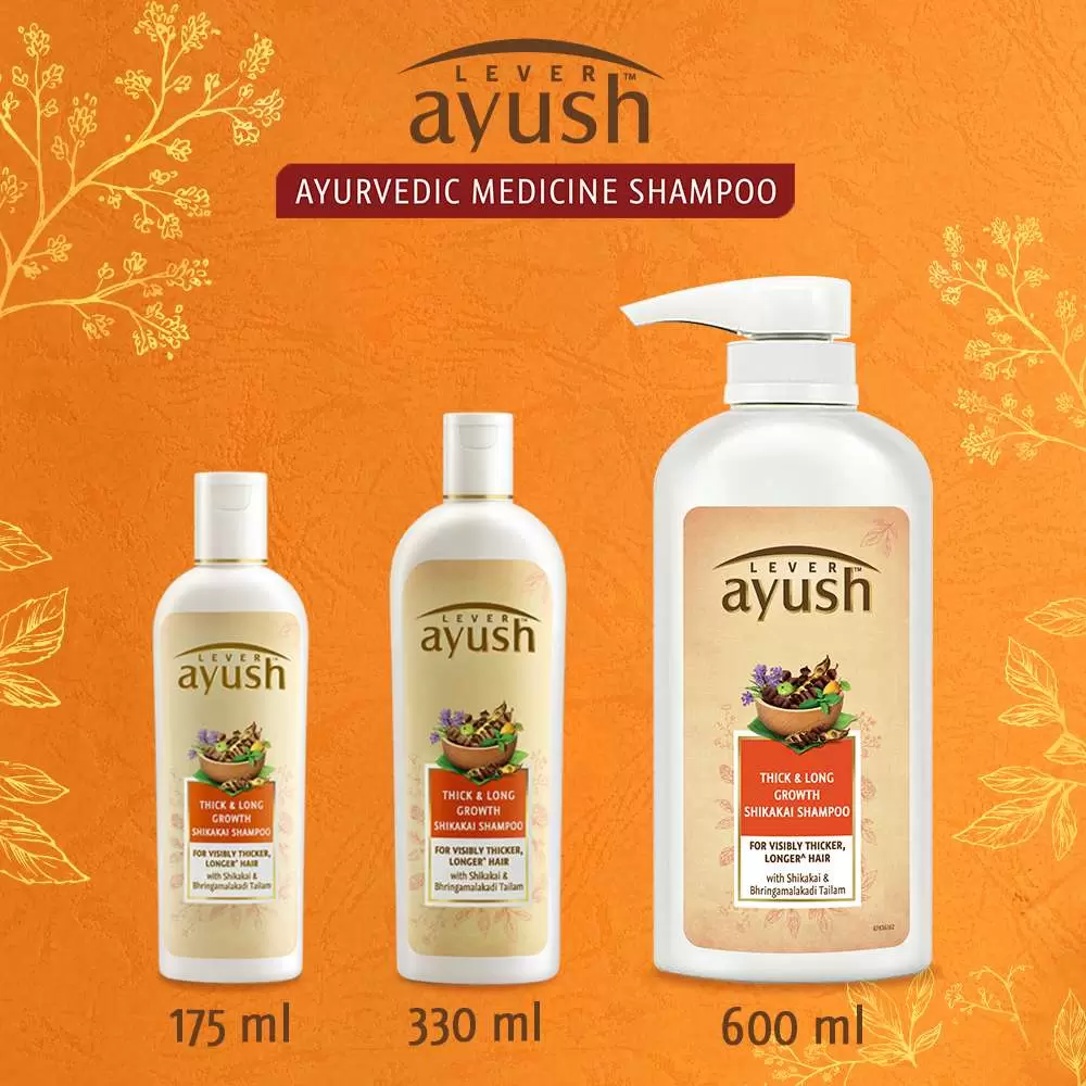 AYUSH THICK&LONG GROWTH SHIKAKAI SHAMPOO 175 ml