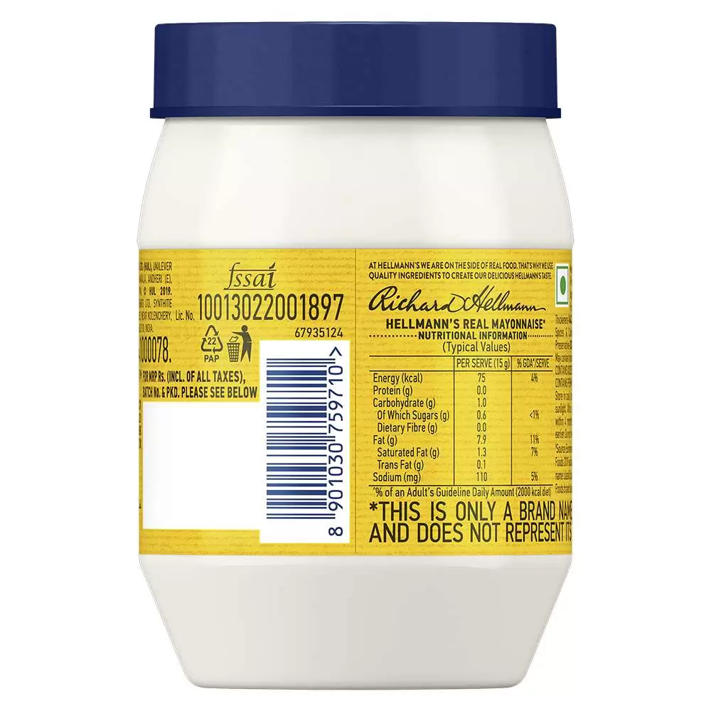 HELLMANNS REAL MAYONNAISE  275 gm