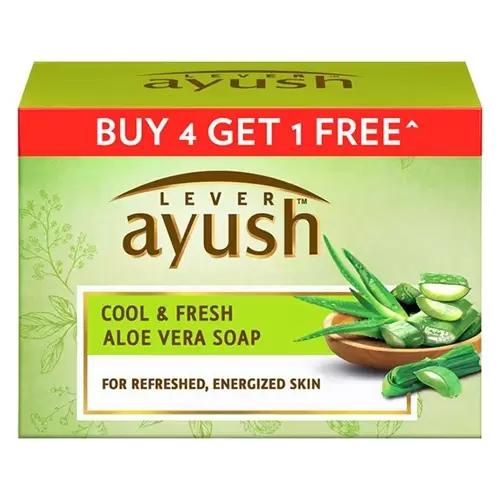 AYUSH COOL & FRESH ALOE VERA SOAP 4x100G SET PACK 100 gm