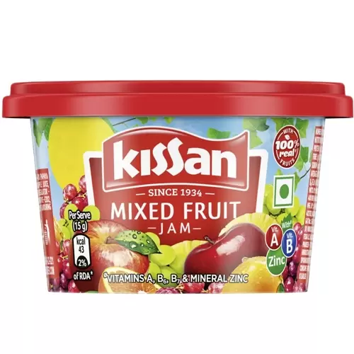 KISSAN MIXED FRUIT JAM TUB 90 gm