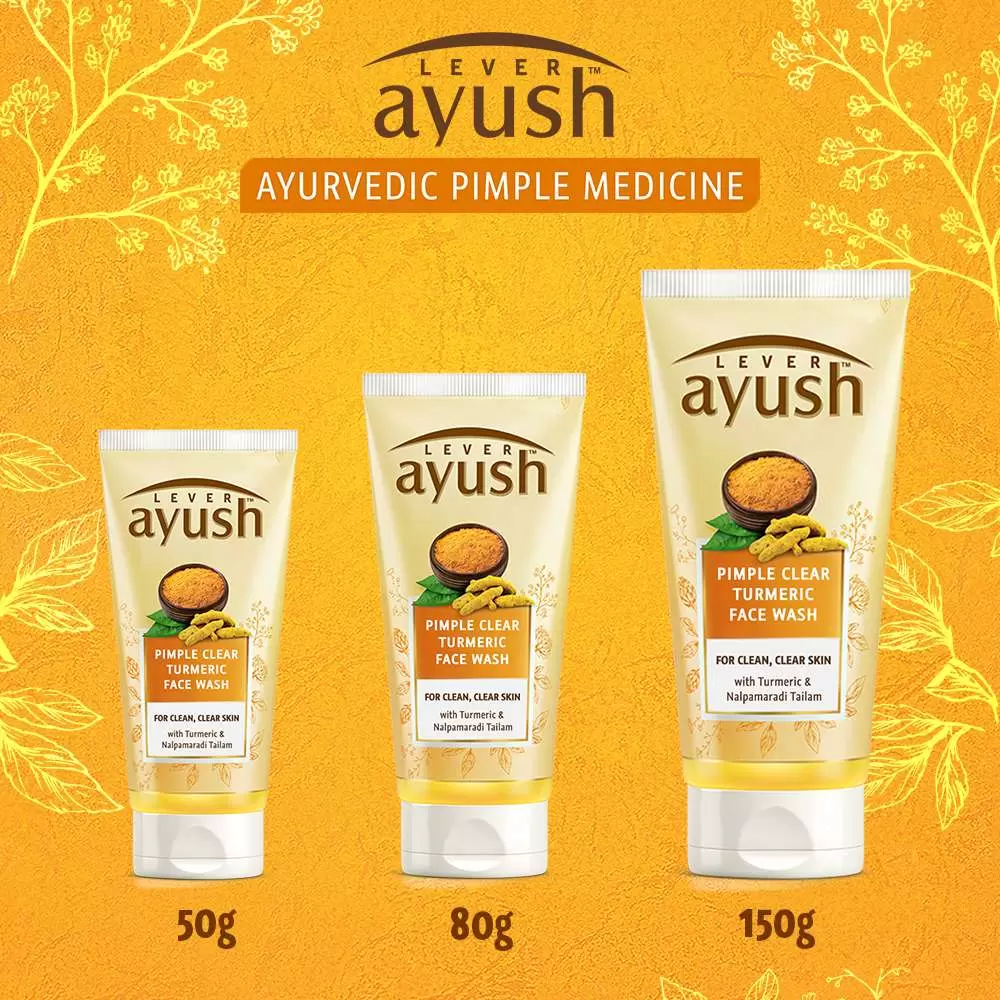 AYUSH ANTI PIMPLE TURMERIC FACE WASH 50 gm