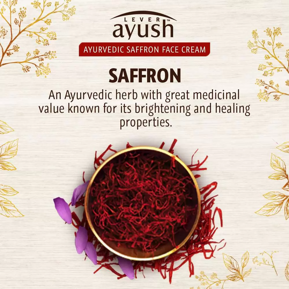 AYUSH NATURAL FAIRNESS SAFFRON FACE CREAM 50 gm