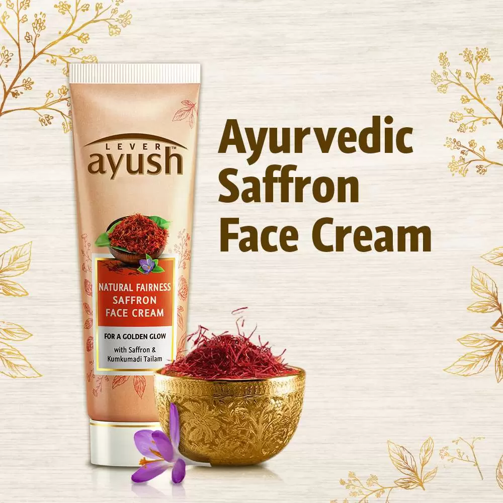 AYUSH NATURAL FAIRNESS SAFFRON FACE CREAM 50 gm