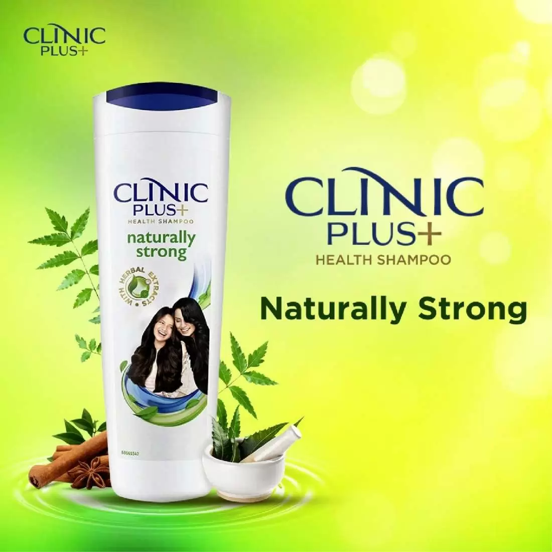 CLINIC PLUS NATURALLY STRONG HEALTH  SHAMPOO 355 ml